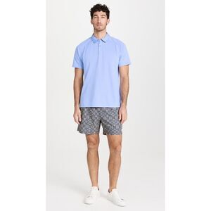 NWOT Rhone Delta Pique Polo Shirt Men XXL Blue Short Sleeve Performance $88 MSRP